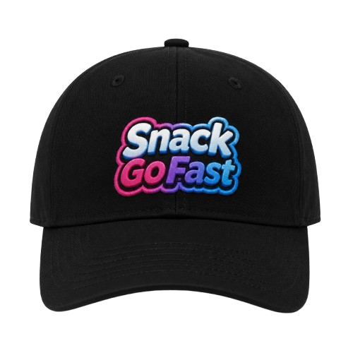Snack GoFast Premium Baseball Cap - Black