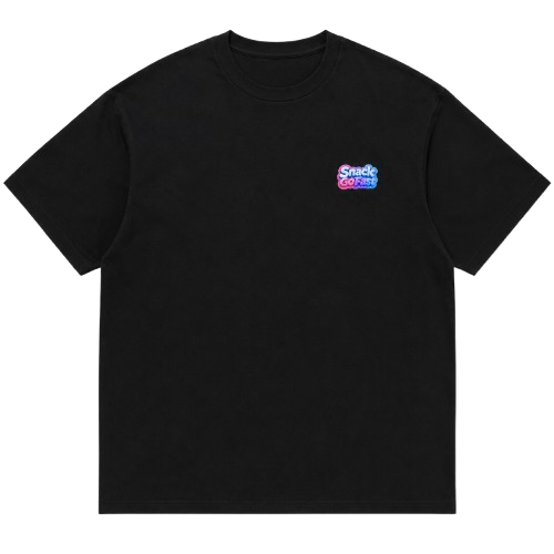 Snack GoFast Premium Embroidered T-Shirt - Black